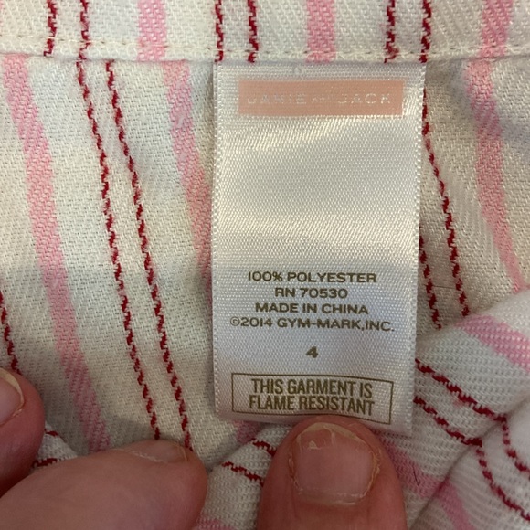 Janie & Jack size 4 stripe girl’s pajamas!! - Picture 5 of 6